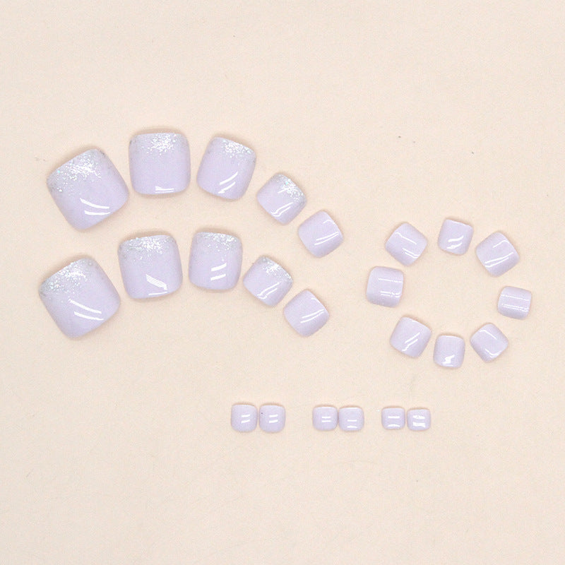 Wholesale Solid Color Glitter Foot Nail Stickers